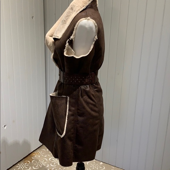 Vegan Fur Leather Vest by Weatherproof - Picture 3 of 6